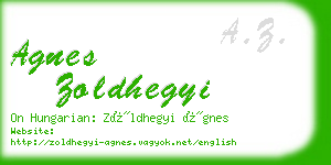 agnes zoldhegyi business card